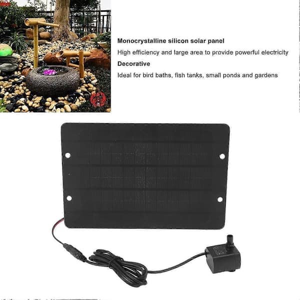 Solarfontänkit 6V 10W Monokristallin Kisel Solpanel Vattenpump Fågel