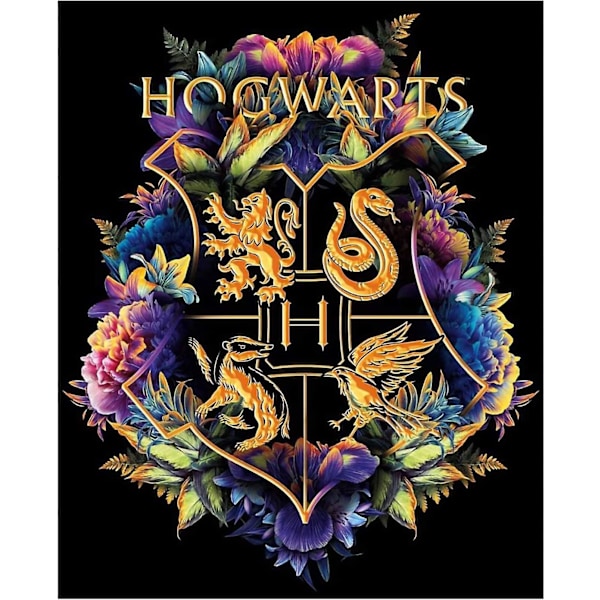 Timanttimaalaussetti aikuisille ja lapsille - Diy Hogwarts-merkki 5d timanttitaidemaalaus numeroiden mukaan -sarjat, aikuisten maalaus timanttisarjoilla (12 x 16)