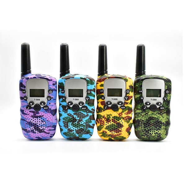 2kpl Lasten Naamiointi Walkie Talkie Kädessä pidettävä lähetin-vastaanotin Highlight Puhelin Radio Sisäpuhelin 3 km Mini Lelut Lahjat Poika Tyttö 2pcs Green (1 Pair)