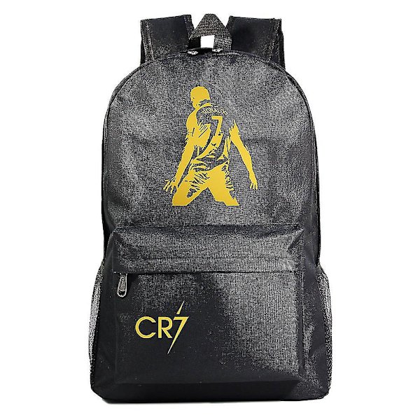 Cr7-ryggsäck med USB laddning, perfekt för pojkar och flickor, passar laptop, skolväskor med stöldskyddslås, perfekt för resor Mochila 10