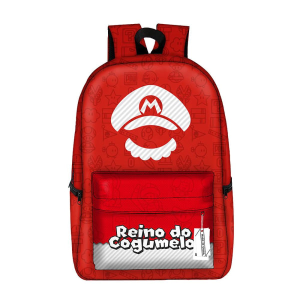 Super Mario Bros Rygsæk Til Børn Skolerygsække Student Skoletaske Kunst Tilbehør Opbevaring Tasker Værktøj Spil Figur Print Taske Mario-5