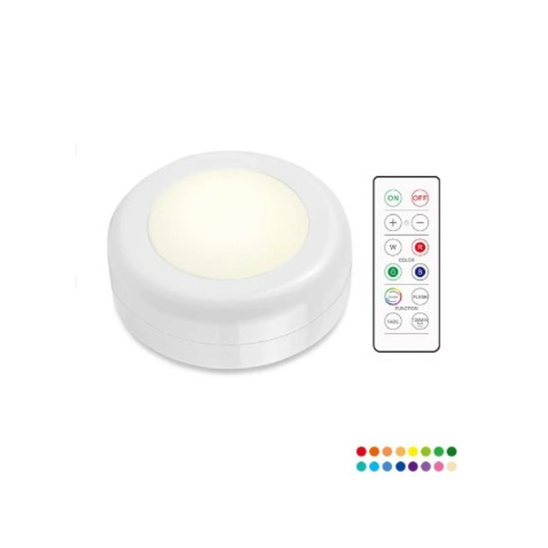 LED spotlight RGB trådløs med fjernbetjening