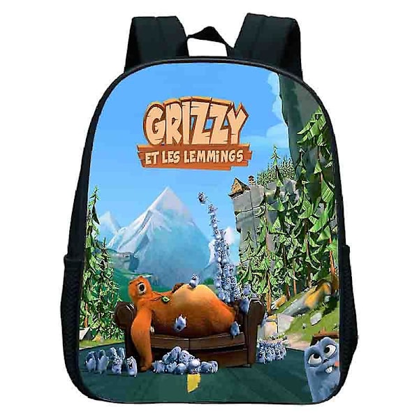 Sunlight Grizzy Bear Reppu Lasten Päiväkoti Koulukassit Lasten Sarjakuva Grizzy And The Lemmings Reppu Lasten Kirjalaukut 6