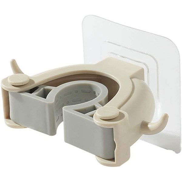Vægstativ Holder Opbevaringsmonteret Bøjle Børstekrog Køkkenmoppe Organizer Rengøring og arrangører Glasloftsskjorte (beige One Size)