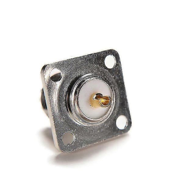 Koppling So239 Uhf Honkontakt 4-håls 25mm Fläns Lödd Panelmontering.silver2st)