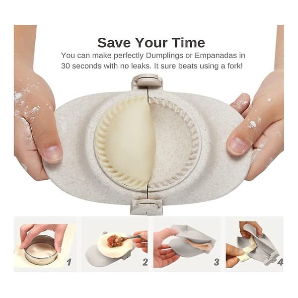 Dumpling Maker, Empanadas Press Mold Maker Sett Med Deigkutter, Dumpling Mold Sett Og Kutter For P
