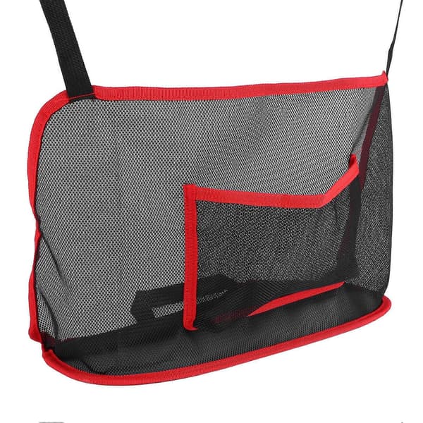 Håndveskeholder Organizer Polyesterfiber Bilinteriør Seterygg Oppbevaringsnettpose TilbehørMed Lomme Rød