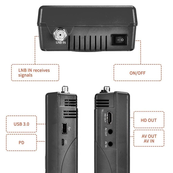 Gtmedia V8 Finder 2 TV-signaalin etsintämittari Dvb-s/s2/s2x signaalivastaanotin 3,5 tuuman LCD-näyttö H.264 automaattinen kulman laskenta 4000mah akku With Storage Bag