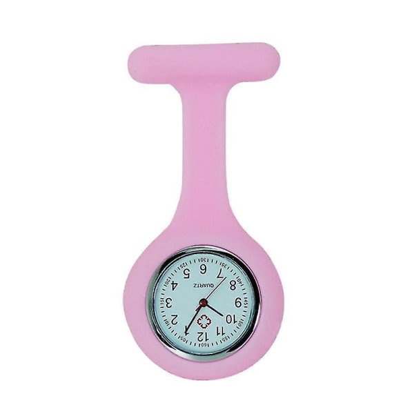 Højkvalitets Silikone Nurse Watch Solid Medical Pocket Watch Pin Pocket Pink