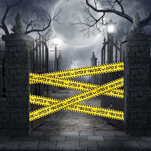 3 rullaa Halloween-peloteteippiä Halloween-varoitusteippiä Varoitusteippiä Vaarateippiä