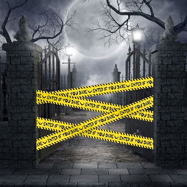 3 rullar Halloween skräcktejp Halloween Varningstejp Varning Tape Hazard Tape