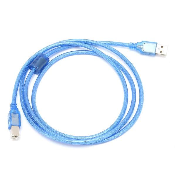 USB-datakabel A han til B han Gennemsigtig blå Tetragonum-port printerforbindelseslinje 5 meter 0.1 5