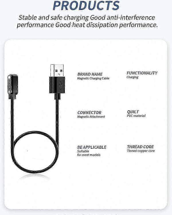 (2-pack) Magnetisk USB-laddningskabel för PLAUD Note AI-röstinspelare, kompatibel med Plaud Note Ref: 2592 SZRH A-X 5 5