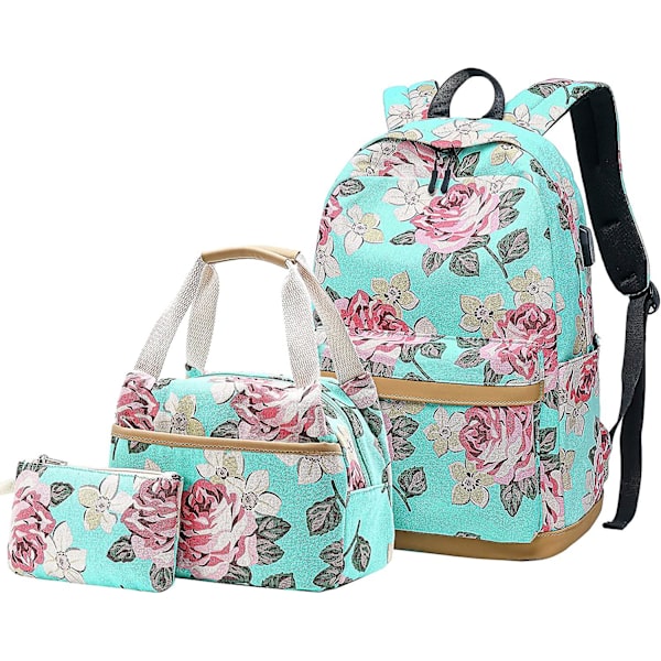 Canvas- set print , jossa on lounaslaatikkokassi ja case Green