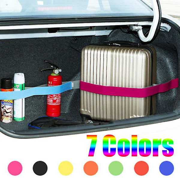 Bil Trunk Förvaring Elastisk rem Slumpmässig färg Stark vidhäftning Brandsläckare Fasta remmar Organizer Bil Trunk Tillbehör 1st| | 5x80cm 1Pc