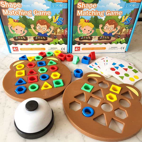 Formmatchande pussel Spel Färgsensorisk pedagogisk leksak 1