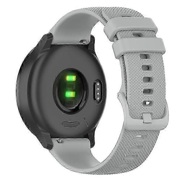 18 mm gitter silikonebånd til GarminActive S Grey