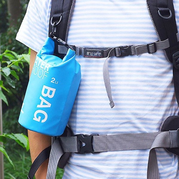 Vandtæt tørtaske 2l 5l 10l 15l Pvc-rygsæk Flydende Bådsejlads Rafting Kajak Camping Vandring Flod Svømning Rejsetaske white 15L