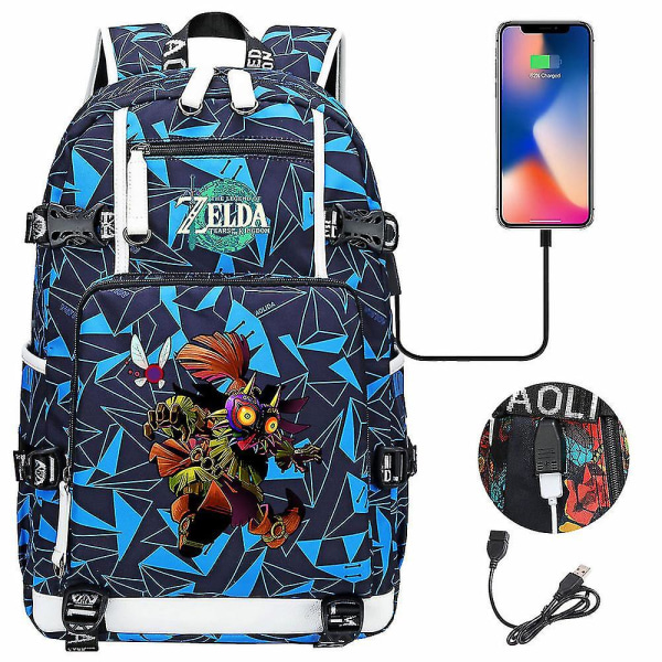 Breath Of The Wild Eye Game Usb Ryggsekk Cosplay Student Skolesekk Unisex Travel Laptop Vesker For Fans 7