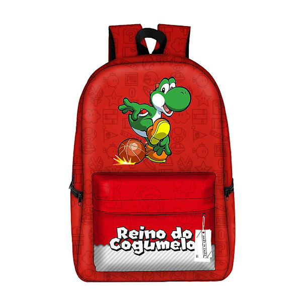 Super Mario Bros Rygsæk Til Børn Skolerygsække Student Skoletaske Kunst Tilbehør Opbevaring Tasker Værktøj Spil Figur Print Taske Mario-3