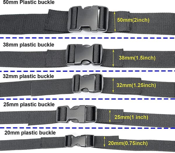 Side Release Buckles,heavy Duty Plastic Buckle Clips Snaps Backpack Belt Replacement Buckle(4 Pcs, Black)
