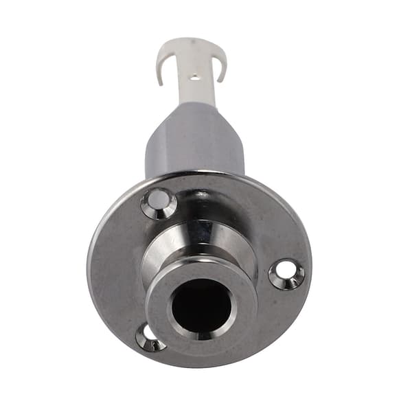 Guitar Bass Pickup 6,5 mm End Pin Jack Output Socket Plug Socket til Bas Elektrisk Guitar sølv(Rou