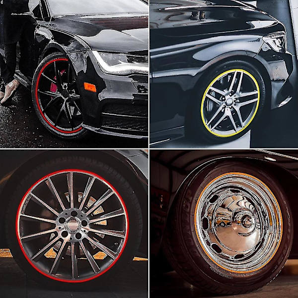 8m / Roll Rim Blades Auto Ajoneuvojen väri Pyörän Vanteet Suojat Sisustus Strip Tire Guard Line Kumi Mounding Trim Tire Guard Line black