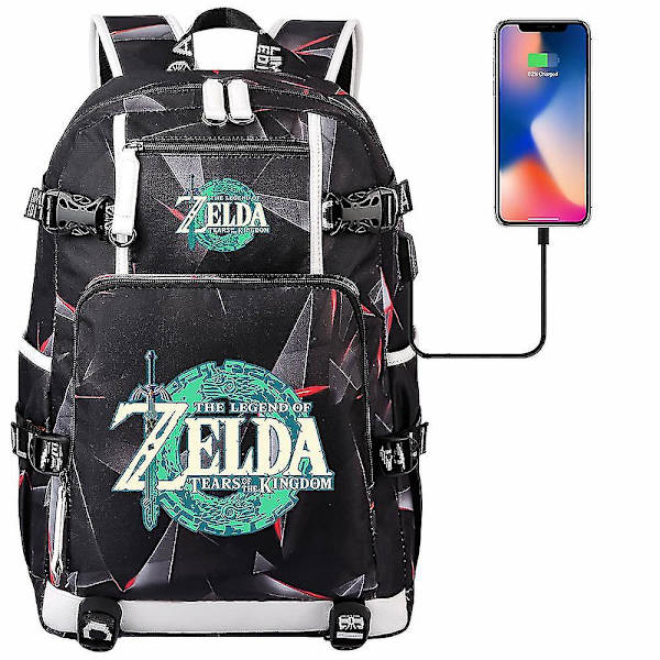 Cosplay Breath Of The Wild Eye Game USB reppu - Monitoimiset kannettavan tietokoneen matkalaukut opiskelijoille ja pelaajille 8