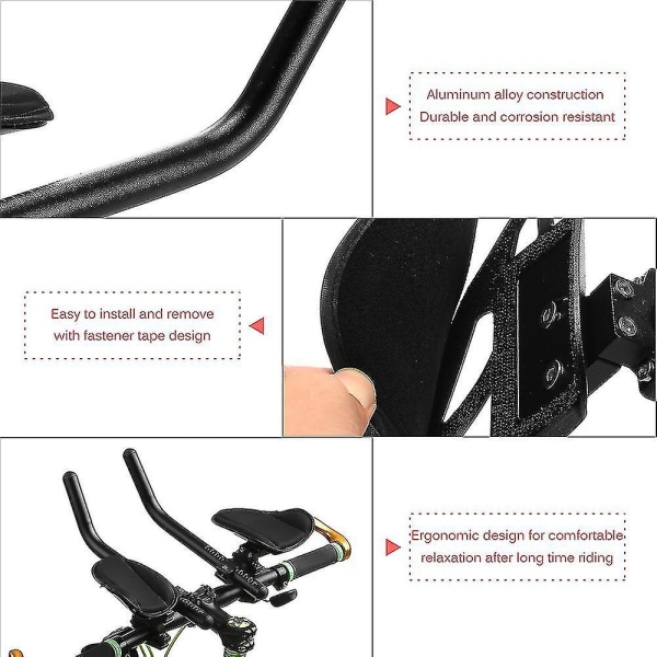 Cykelstöd Styre Cykling Aero Bar Cykel Avslappningshandtag Triathlon Mtb Road Bike Armstöd Bar Bike Aerobar-Utmärkt A