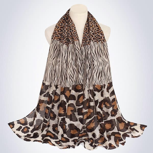 Trendy Leopardprint Wrap Sjal Behagelig og Blød Vinterhalstørklæde Polyester Tilbehør til Rejser eller Afslappede Udflugter Style 16