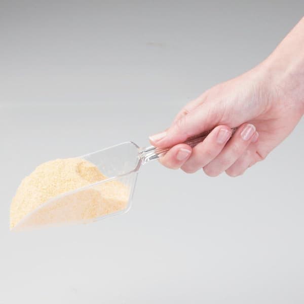 1/2 kopp kökssked, extra stor plastsked, set om 3, klar