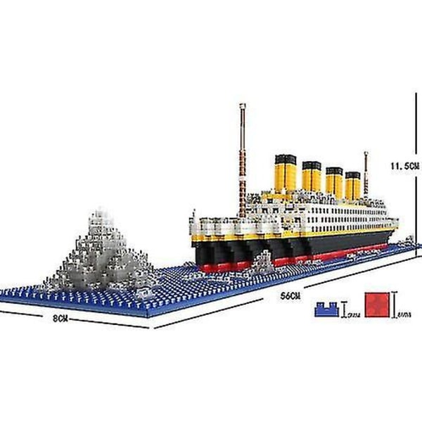 1860 stk Titanic Shape modell byggeklosser modell byggesett