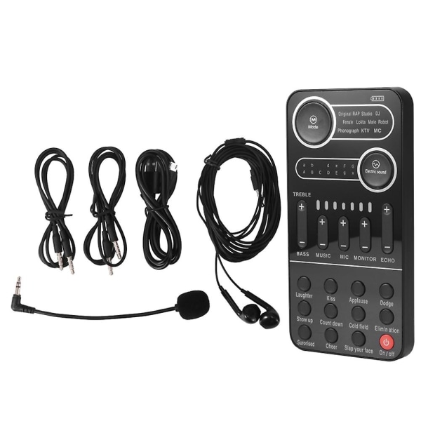 Mini Portable Voice Changer Multiple Audio Effect Live Sound Change Card Højttalerenhed Til Mobil