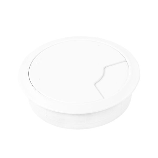 Kabelgenomföring för skrivbord och bänkskiva | Panel för USB kabelanslutning, power , CPU-skärm | Pvc Plast | Borrdiameter: 80 mm - Ögla: 94 mm |