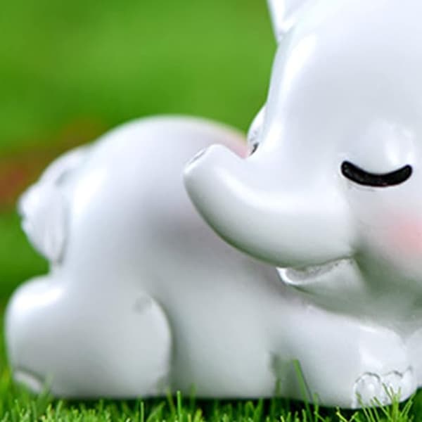 Elefantfigur Samlarobjekt Härlig Tecknad Elefant Djurskulptur Mode F