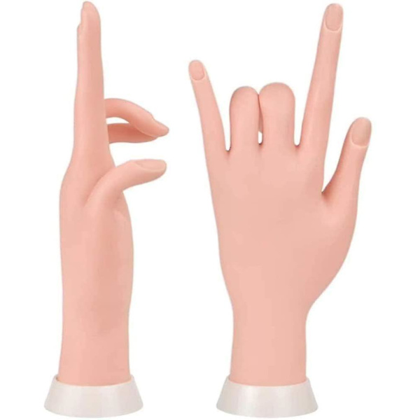 Mjuk pvc rörlig hand för manikyr utbildning manikyr manikyr manikyr skönhet
