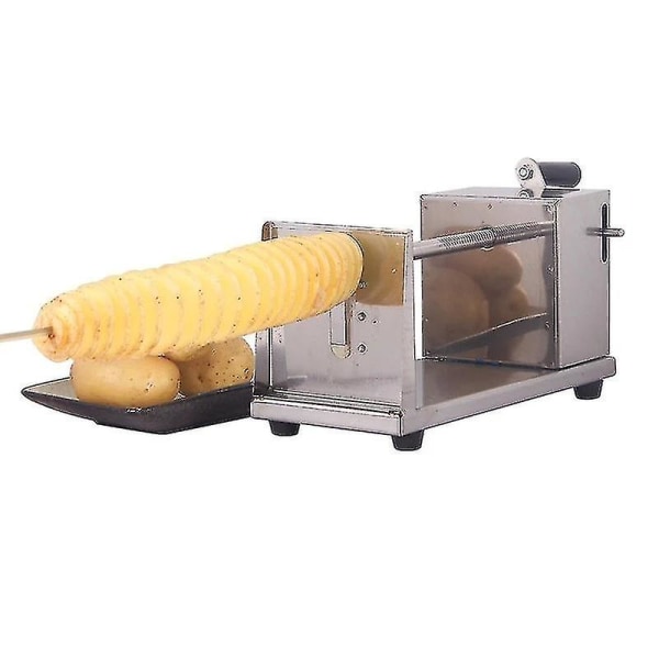 Rostfritt stål Potatisskärare Chips Cutter Manuell Tornado Potatismaskin Spiral Twisted