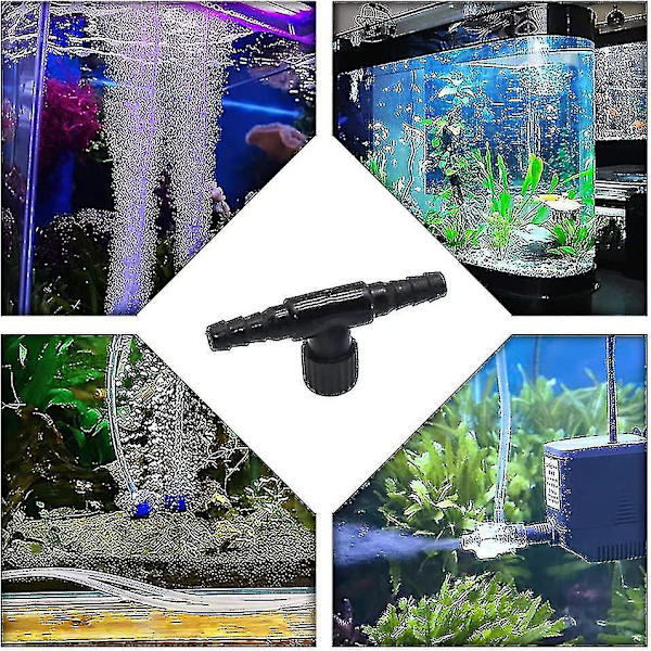 Akvariumkontrollventiler Luftpump Enkelvägsventiler Plastluftflödesregulatorer för akvarium (20st, svart) Wyelv
