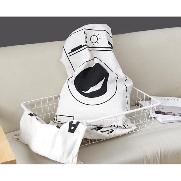 Snavset eller ren vasketøjspose Folde ultrakapacitet åndbar til opbevaring af tøj hjemmelegetøj 65x45cm