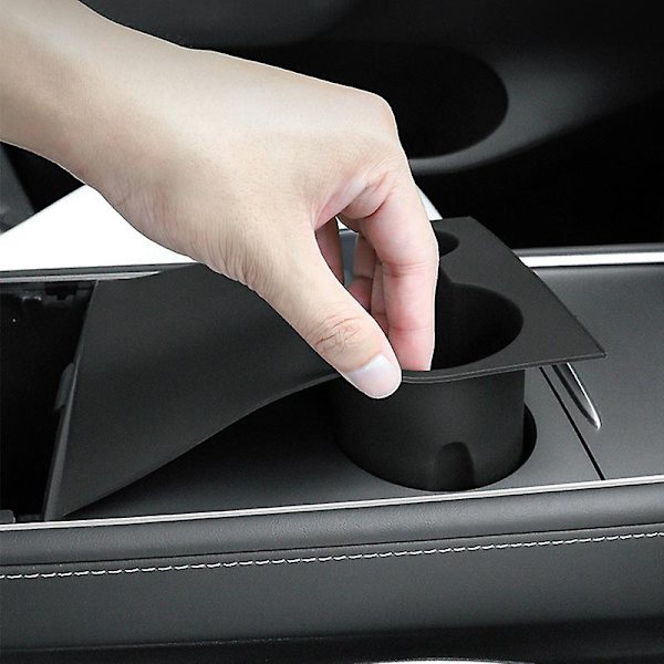 Tesla Model 3 Model Y Center Console Vannkoppmatte For Model3y Silikon Anti-Slip Vannkoppholder Tilbehør| |