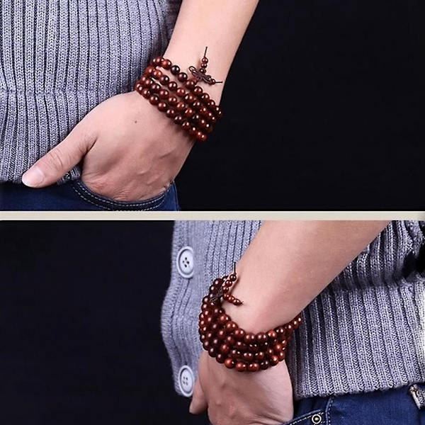 1 st sandelträ buddhistisk meditation 6mm108 bön pärla Mala halsband armband