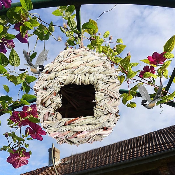 Naturlig tre Vintreet kunstig fuglerede skum egg kvist skjæring påskedekorasjon hage ornament