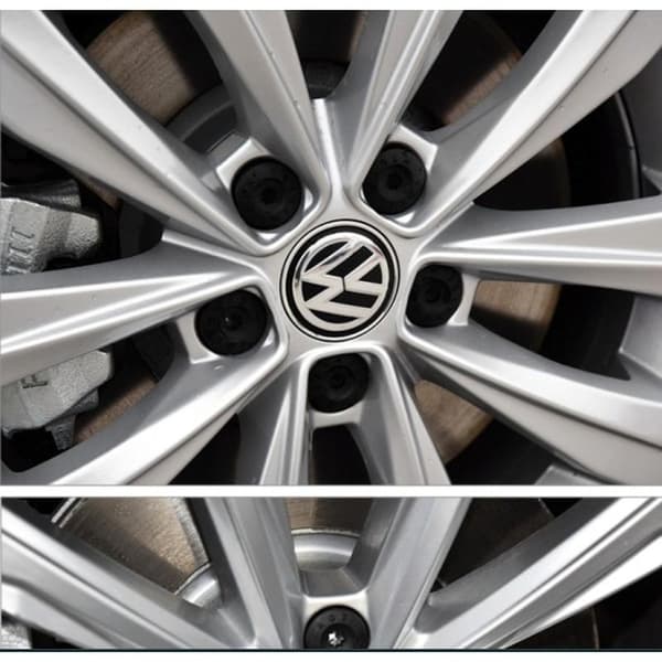 Passar Volkswagen 5-ekrad navkapsel däcklogotyp 135mm (4 st)