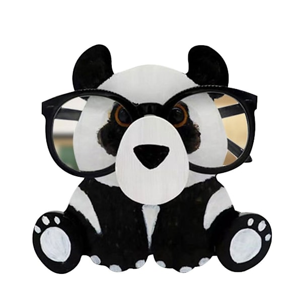 Eläinlasiteline Käsin veistetyt puiset silmälasit silmälasien aurinkolasipidike Panda