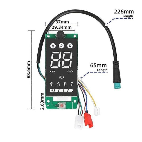 Displaypanel för Xiaomi 4 Lite 2 Gen Elscooter Dashboard Switch Panel Mätare Kretskort Skärmtillbehör