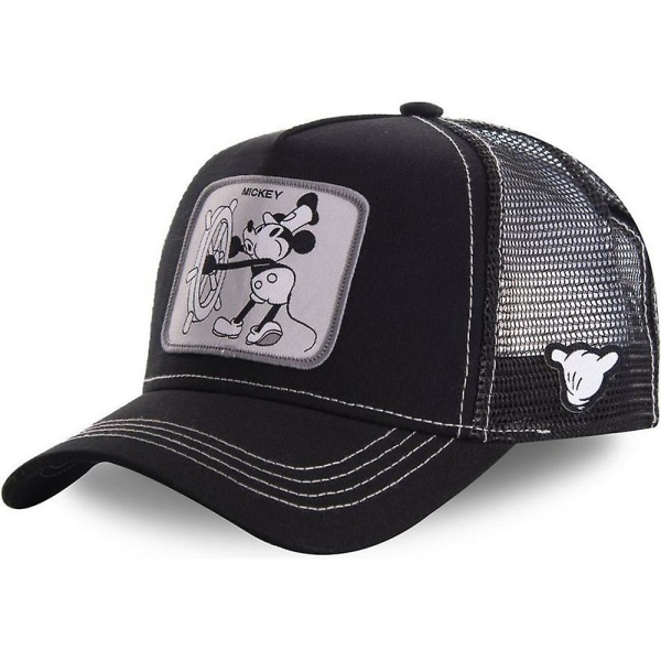 Mickey Mouse Baseball Cap Mesh Sommer Hat Til Mænd Kvinder Black 1