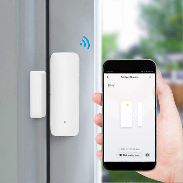 3X TUYA Zigbee 3.0 Smart Vindu Dørsensor ZigBee 3.0 Trådløs Tilkobling Multifunksjon for Smart Echo Hub SmartLife JH4 White