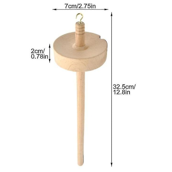 Top Whorl Spin træspindelsæt, udskåret design garnspinder, håndspinning af uld Starter Plant Fiberspinning-Superb A