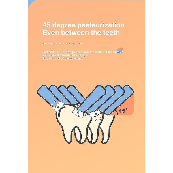 Kid Elektrisk tandbørste Børn Automatisk oral rengøringsanordning Usb-opladning Sonic Cute Dinosaur U-formet tandpleje Blue-Upgraded Ages 2-6