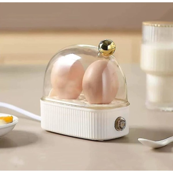 Mini Rask Eggkoker Multifunksjonell Enkel frokost Elektrisk Eggkoker Liten Eggkoker White